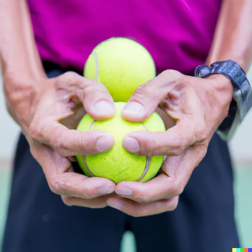Tennis Ball Squeeze excersise for tennis player